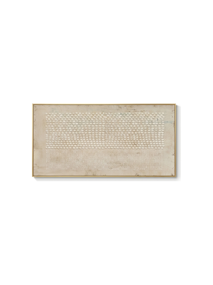 Wabi sabi textured canvas art — studio white