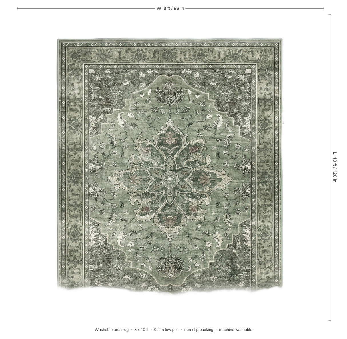 Juniper washable area rug dimensions diagram