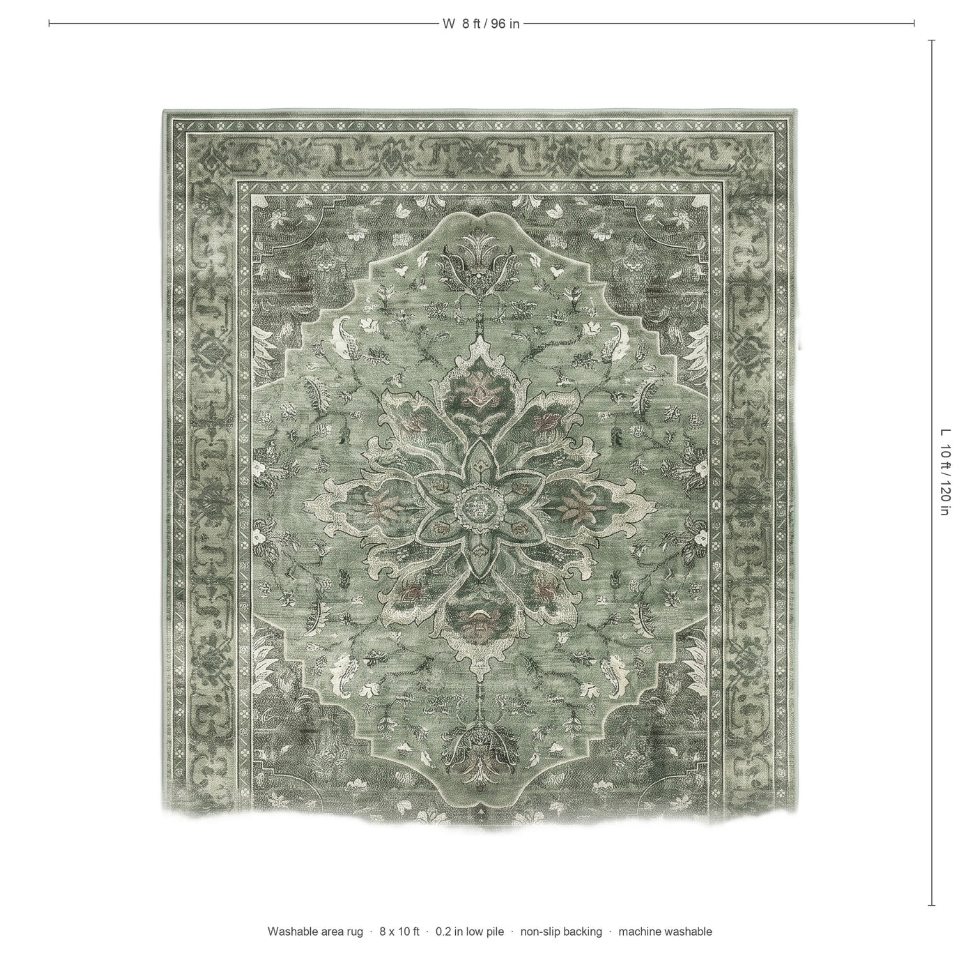 Juniper washable area rug dimensions diagram