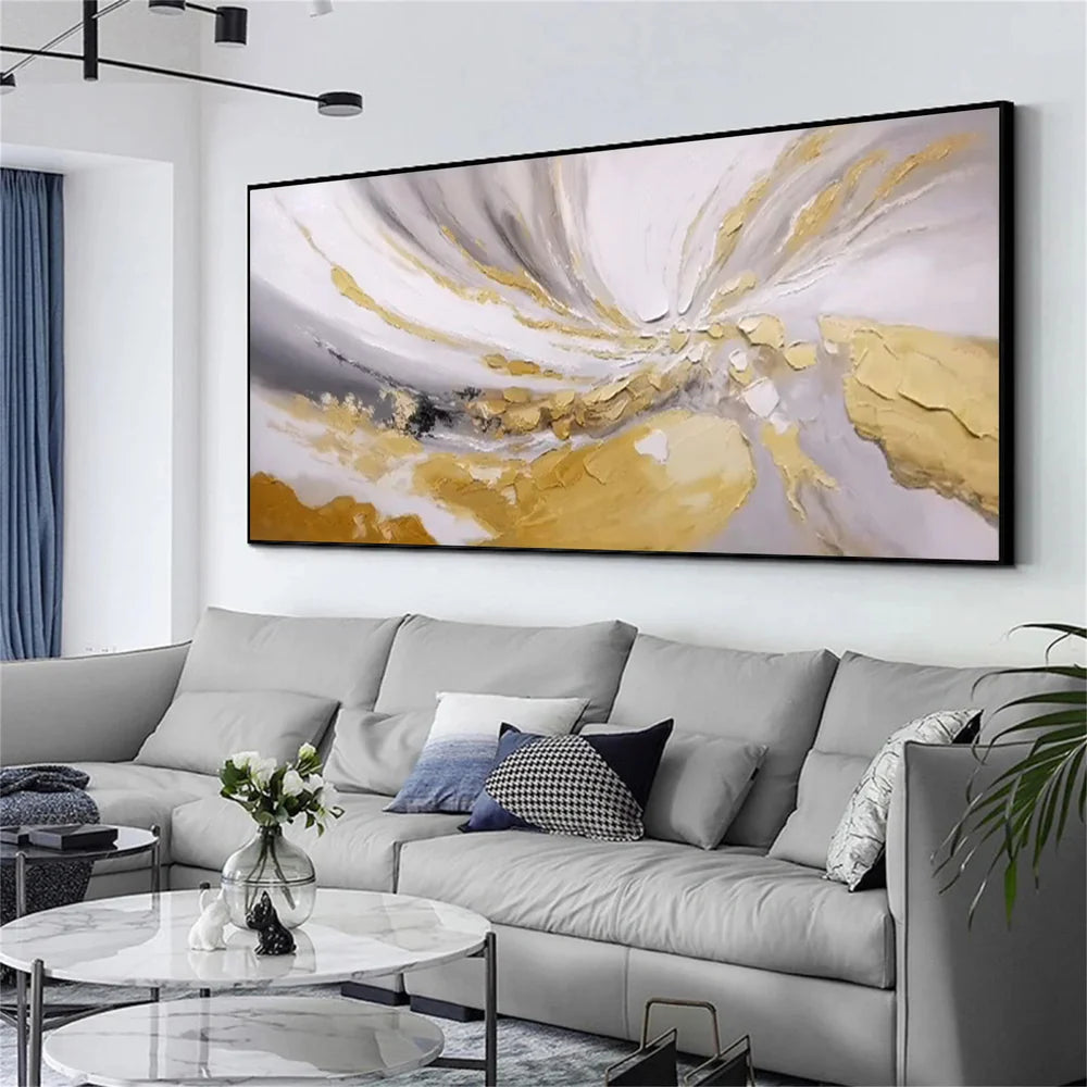 Abstraktes Wandbild, handgemalt auf Leinwand