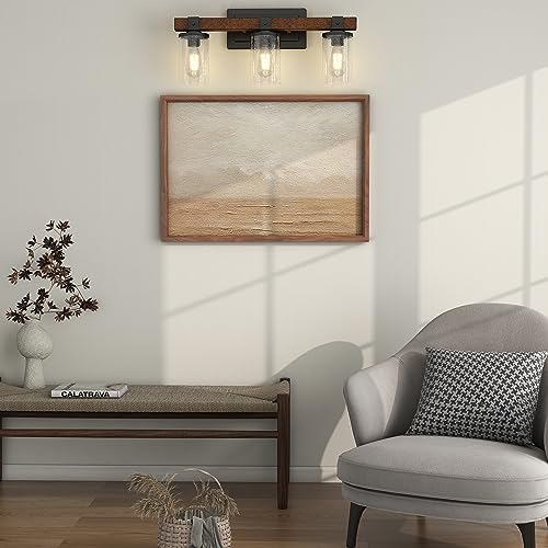 Jarl vanity light in a farmhouse entry, room scene