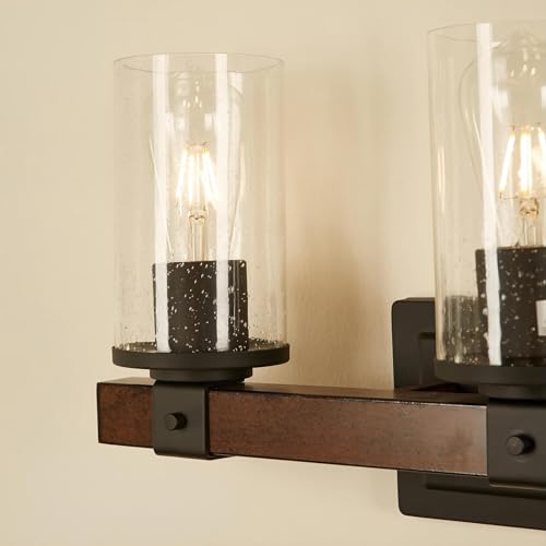Jarl faux-wood bar and matte black socket close-up