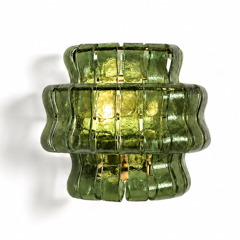 Sylva wall sconce in green and gold
