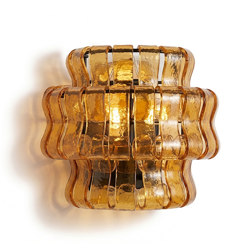 Sylva wall sconce in amber and black