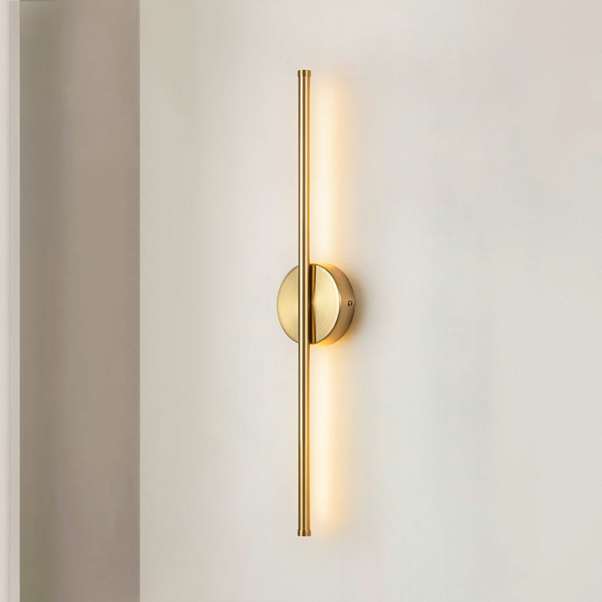 Cylinder wall sconce for bedroom lighting with adjustable dimmable warm light