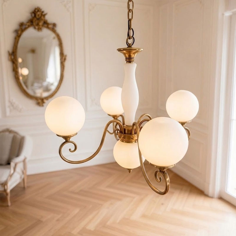 Evelyn chandelier white