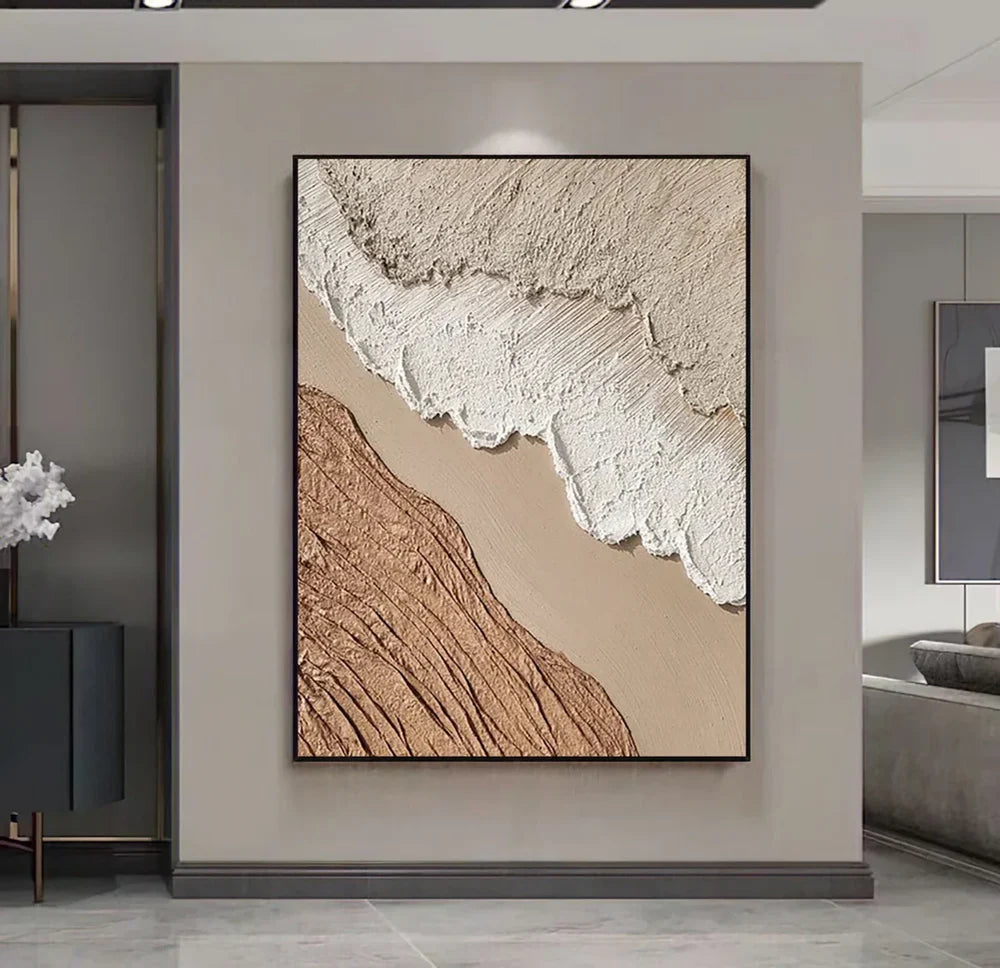 Ocean & Sky – strukturiertes Wandbild, handgemalt