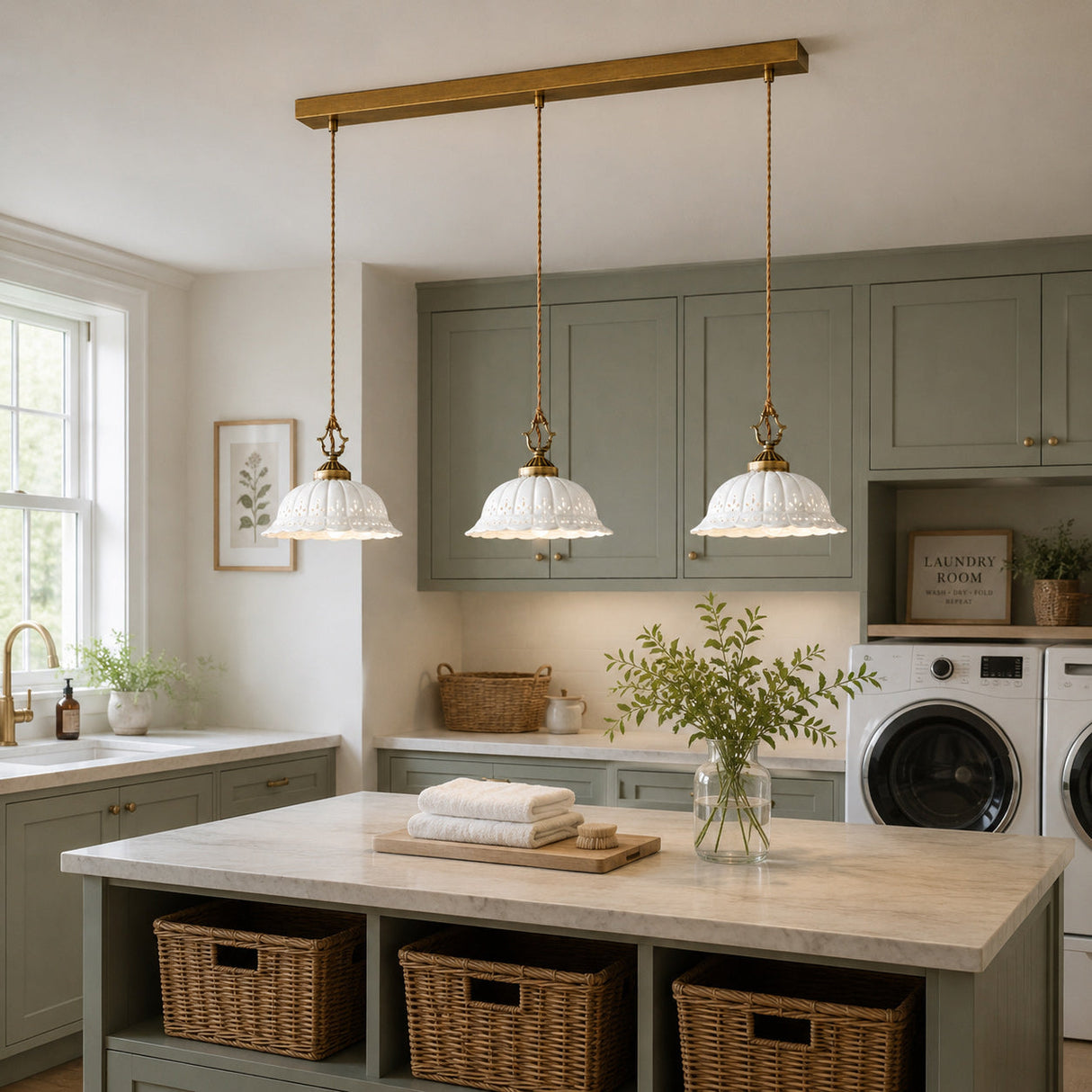 Anita fluted ceramic pendant — supplier photo
