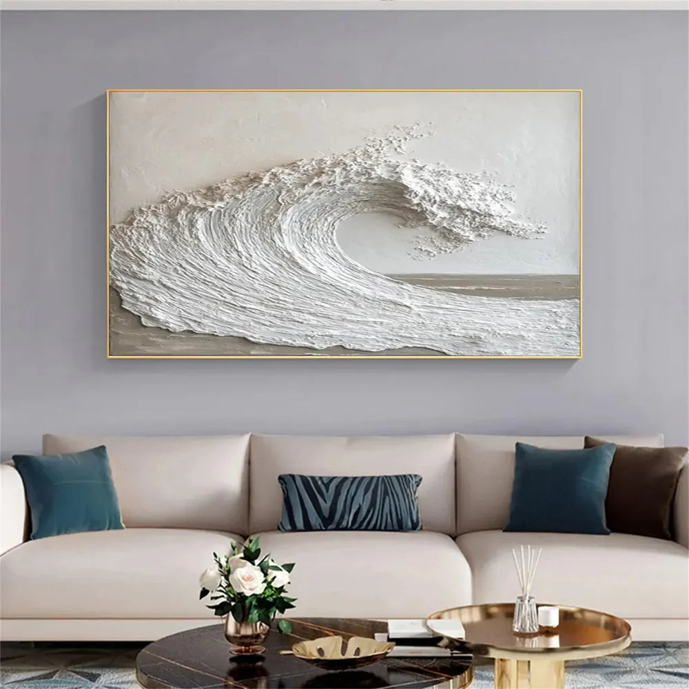 Strukturiertes Wandbild, handgemalt auf Leinwand