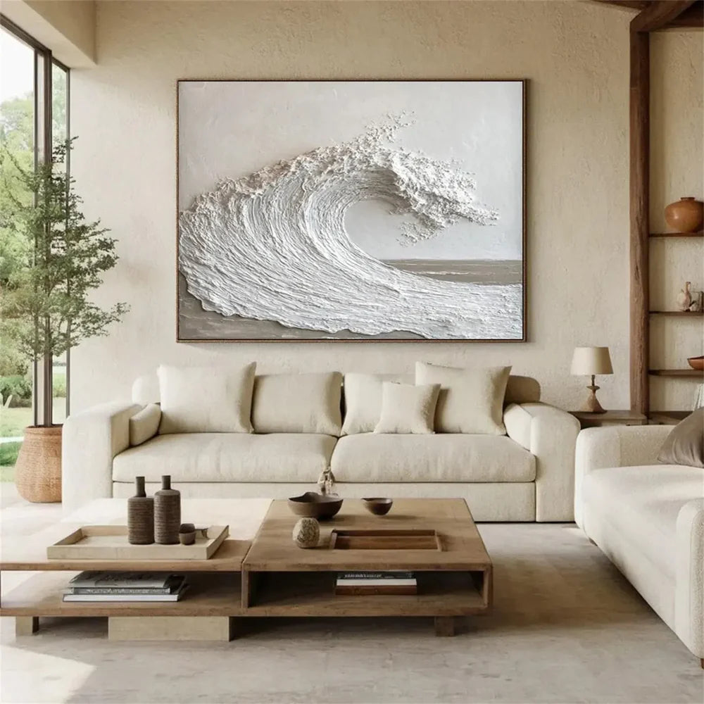 Strukturiertes Wandbild, handgemalt auf Leinwand