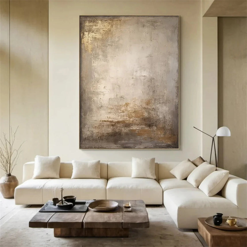 Wabi-Sabi Wandbild auf Leinwand, handgemalt