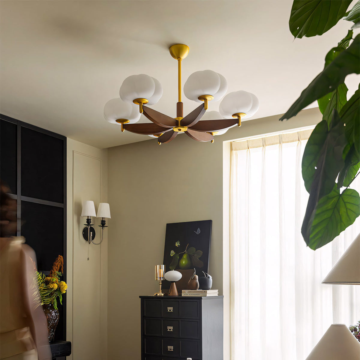Willow chandelier living room