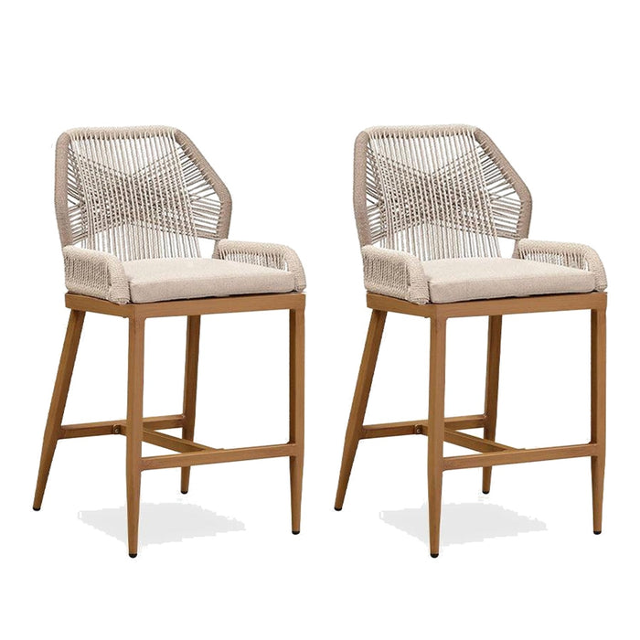 Corda bar stools, set of two, studio view on white
