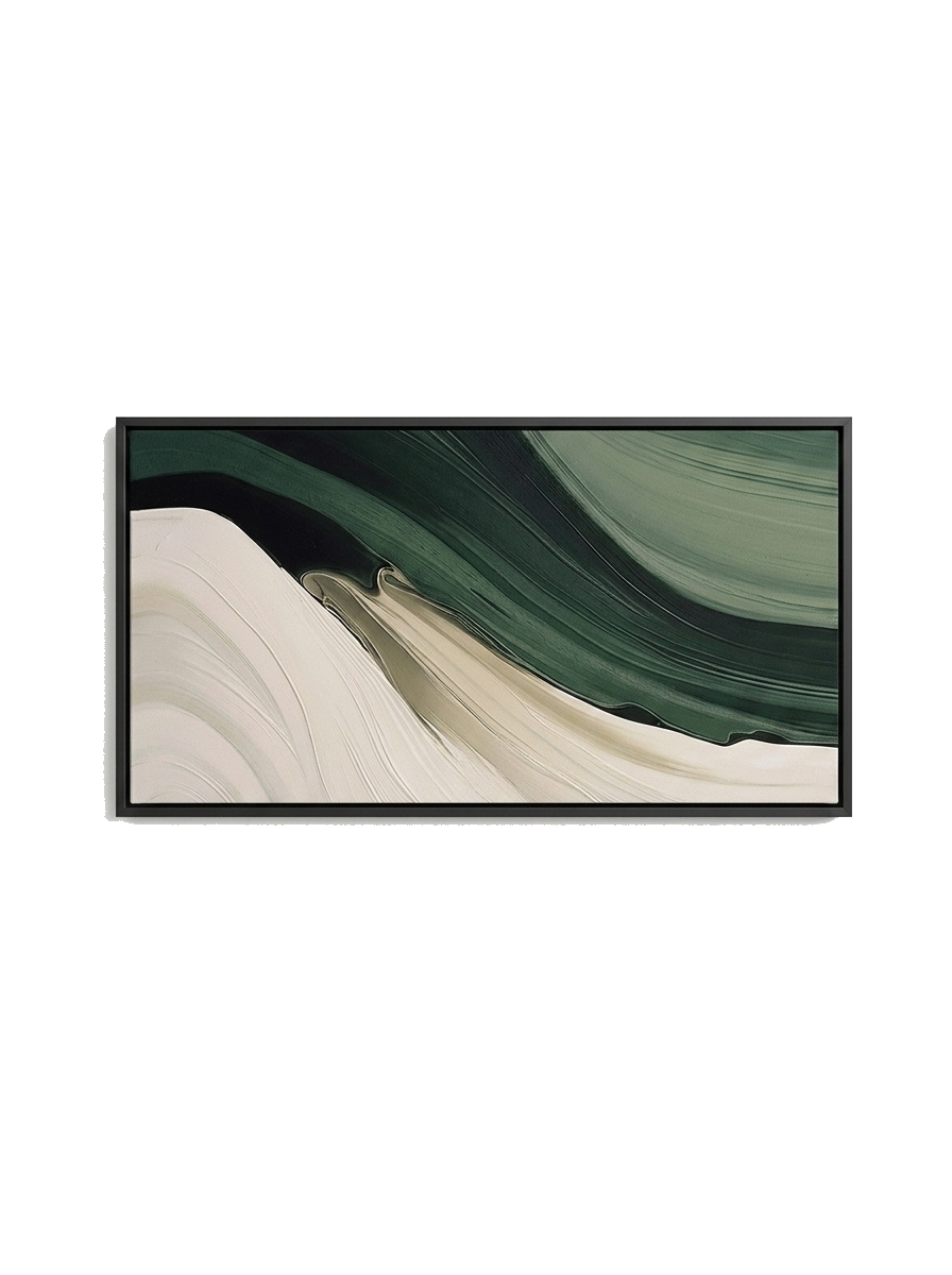 RicherArt green abstract canvas print — studio white