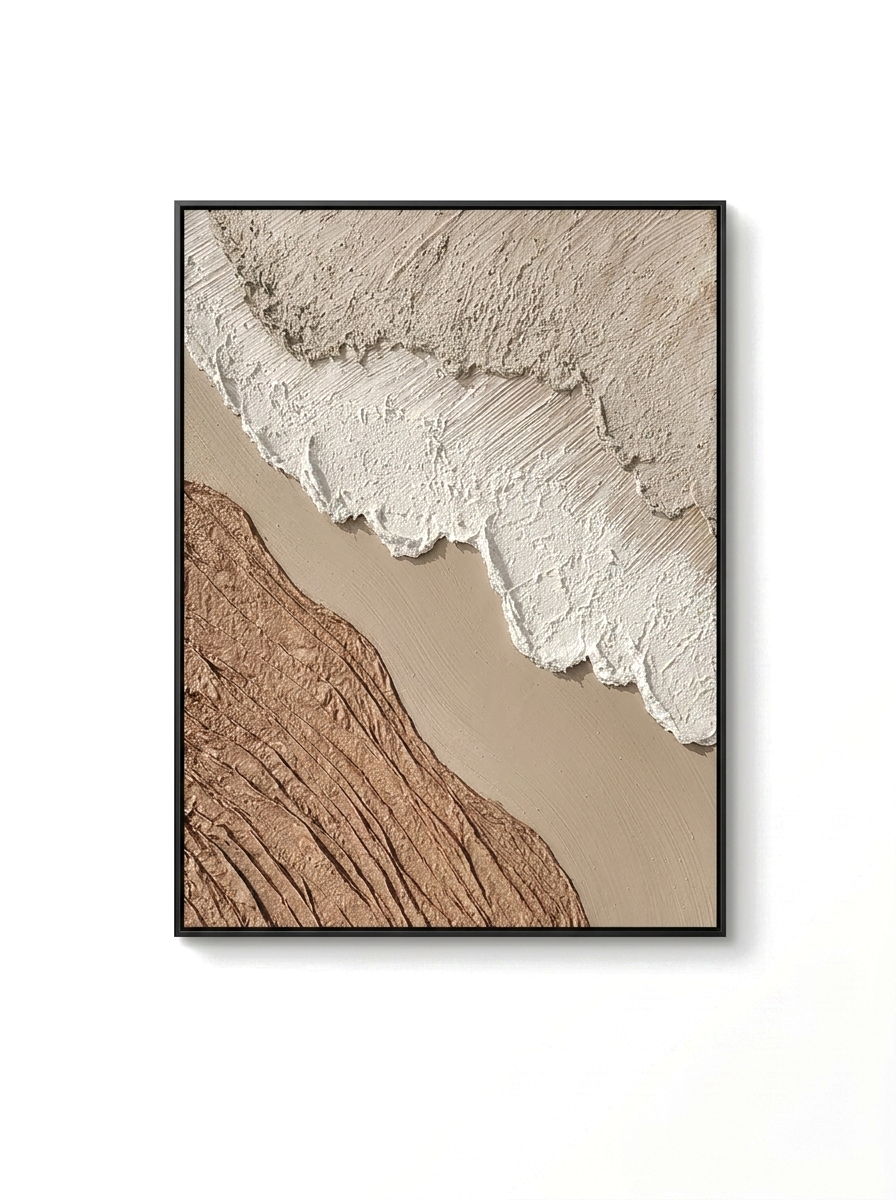 Ocean and Sky Textured Canvas Print — studio white