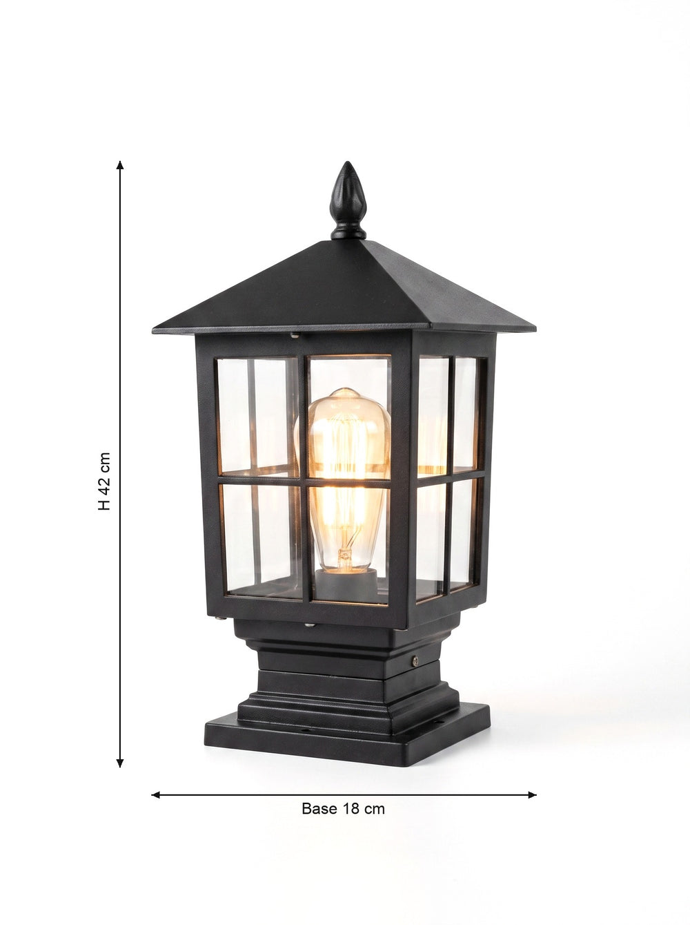 Gable dimensions: height 42 cm, base 18 cm
