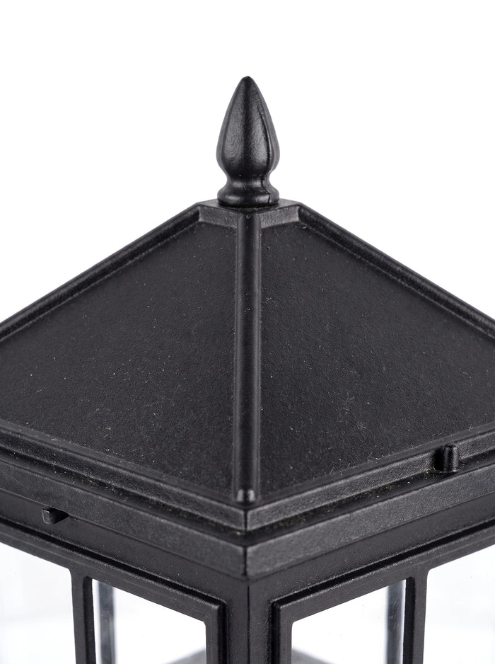 Close-up of the pyramid roof and finial