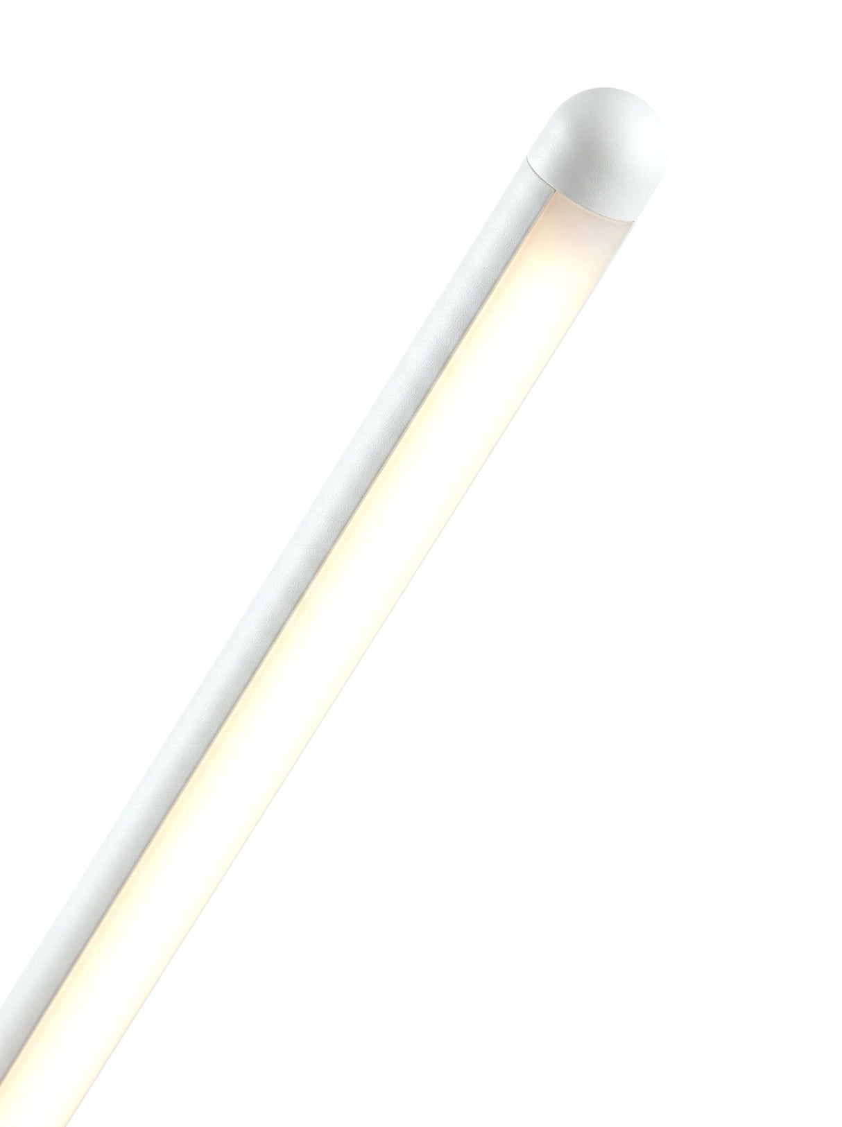 Close-up of the illuminated LED light bar and rounded tip