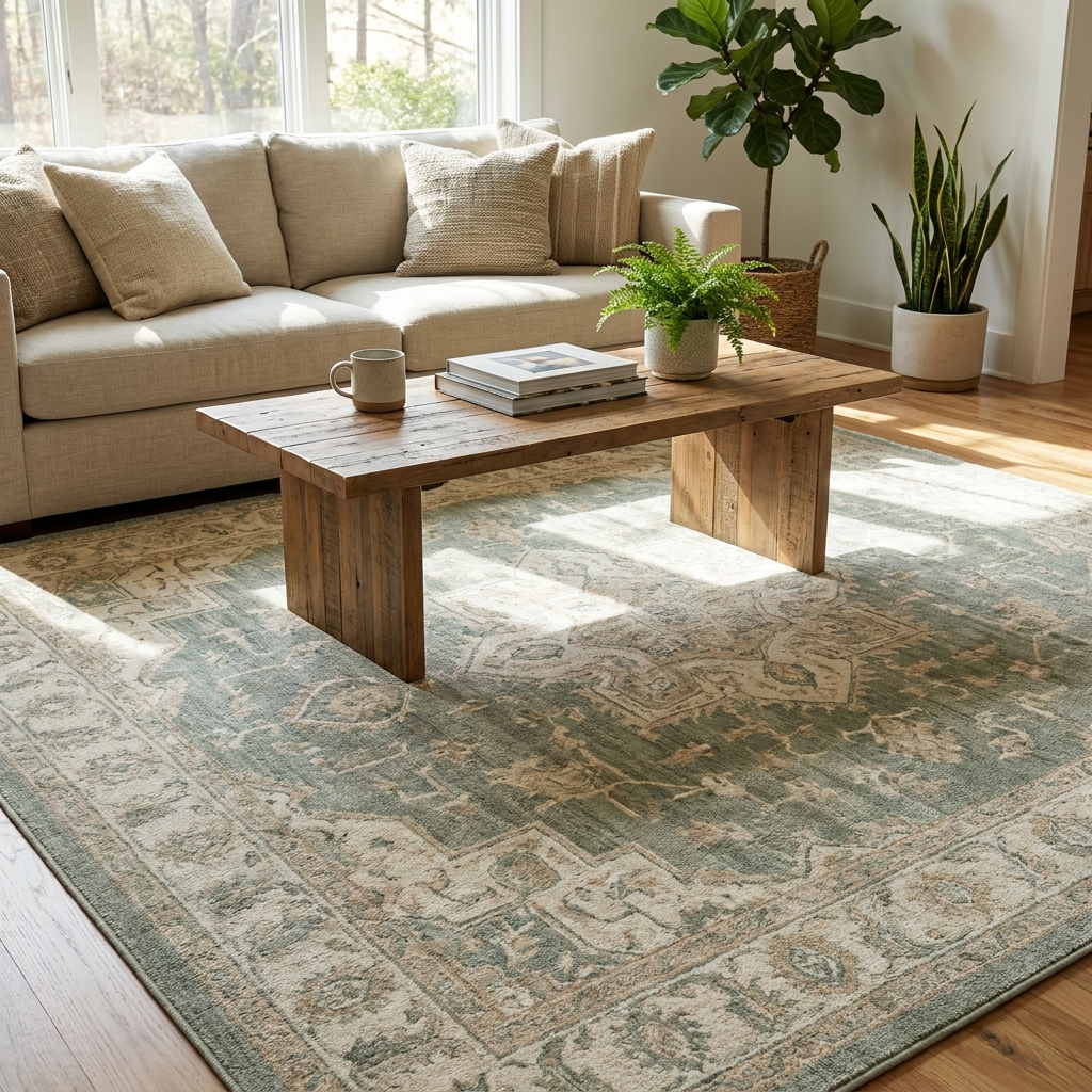 Wrenna washable vintage rug