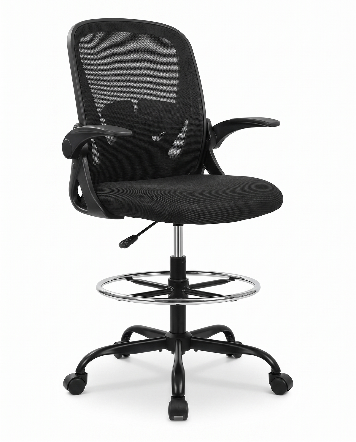 Perch tall drafting chair, studio on white