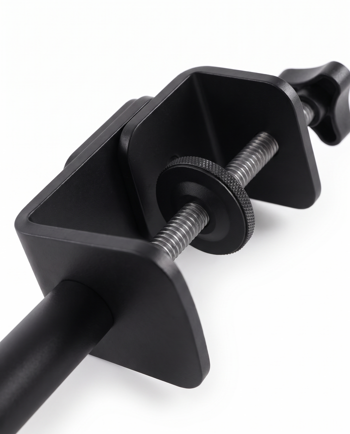Arco desk-edge clamp, close-up
