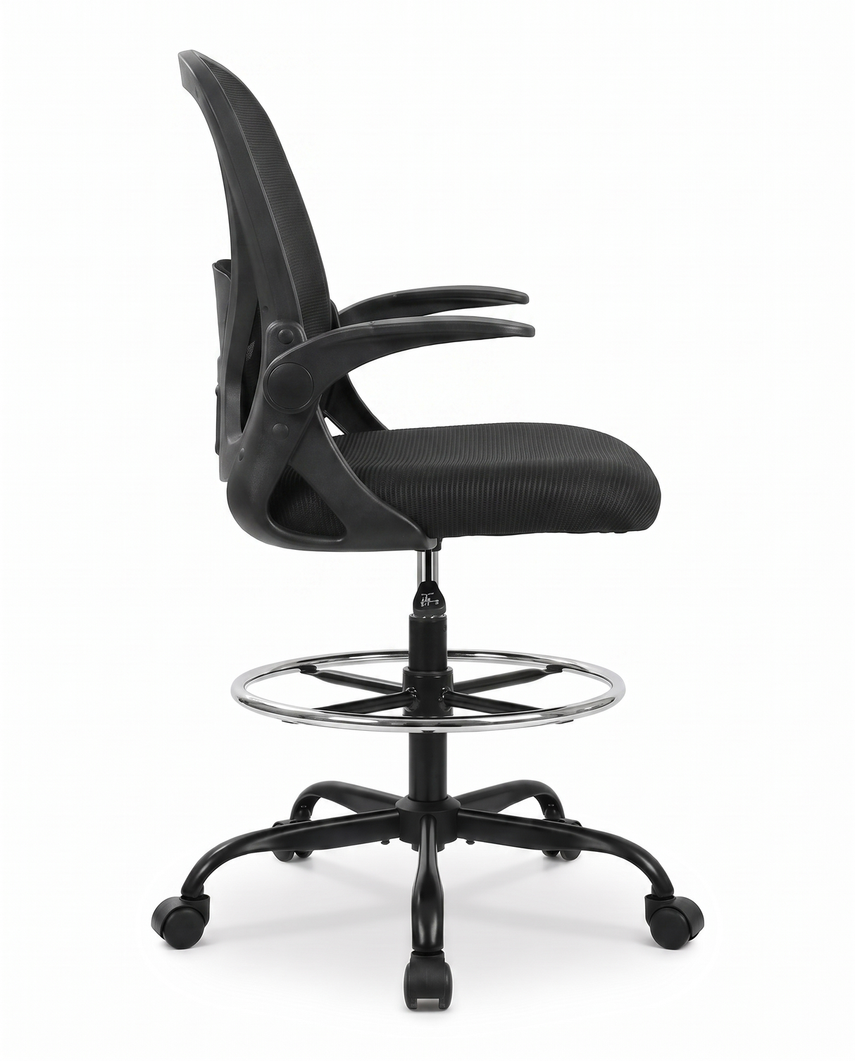 Perch drafting chair, side profile studio