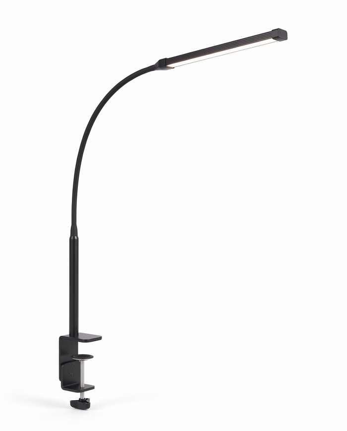 Arco clamp lamp, three-quarter studio