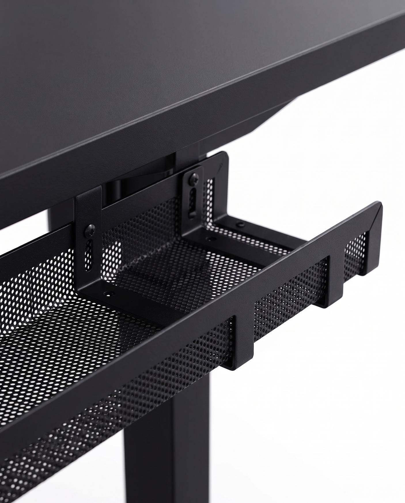 Altura under-desk cable management tray, close-up