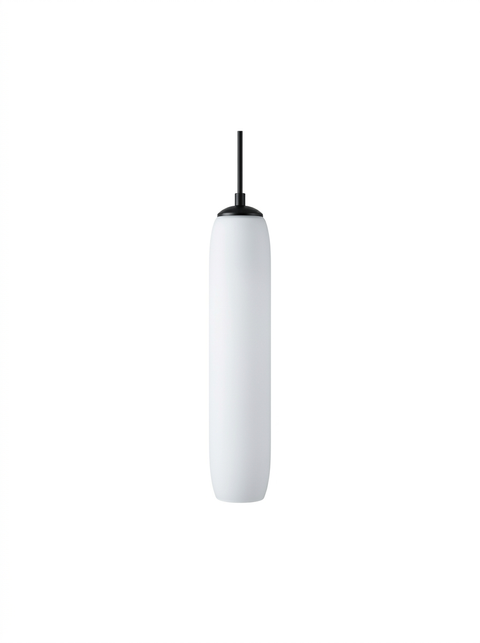 Minimalist glass pendant light — studio white