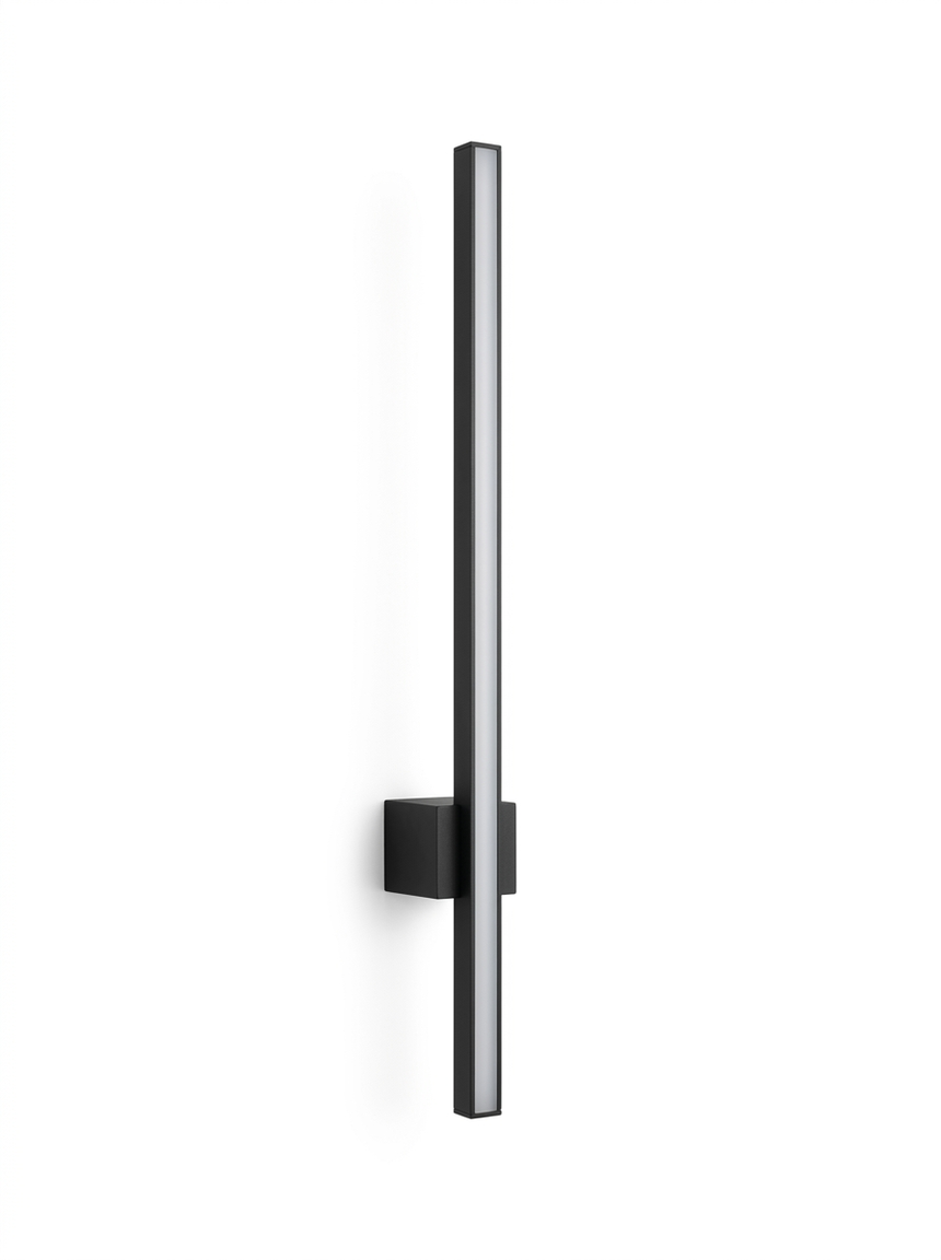 Luminara outdoor pillar wall light — studio white