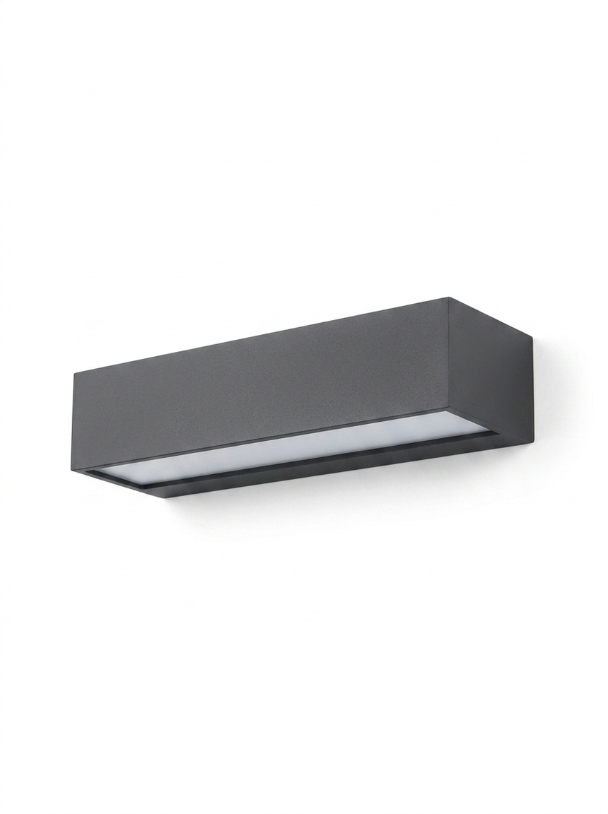 Luminara sleek outdoor wall light — studio white