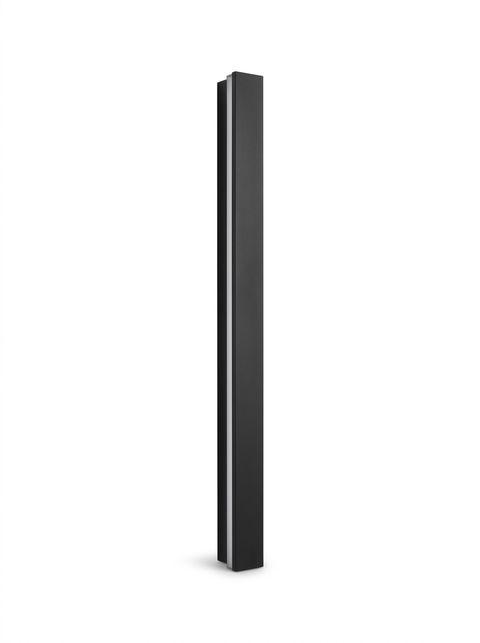 Minimalist linear outdoor wall sconce — studio white