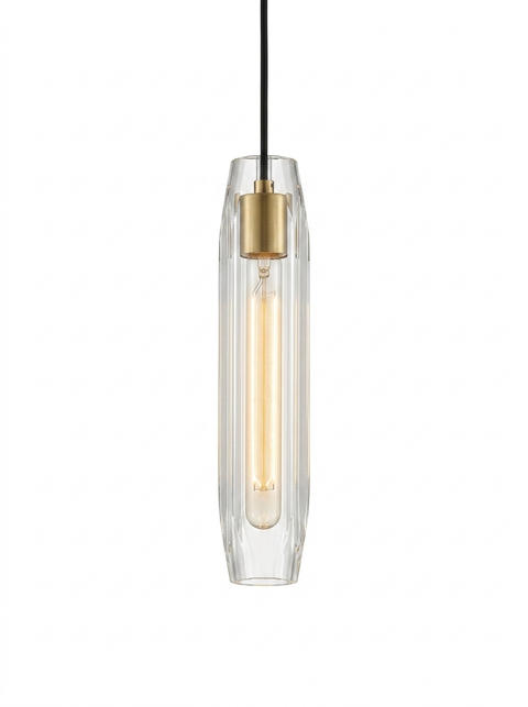 Modern camellia crystal pendant light — studio white