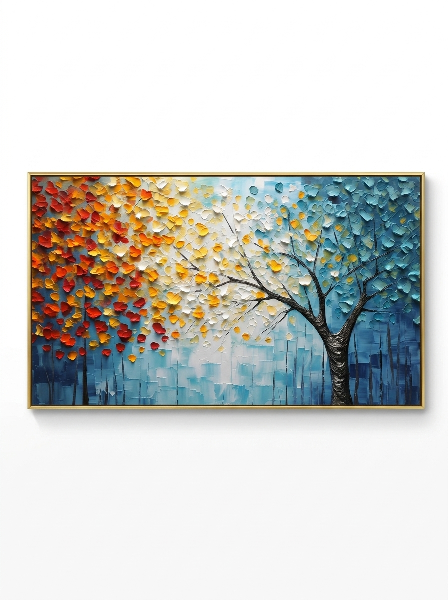 Textured flower wall art canvas — studio white