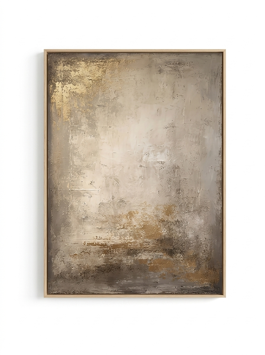 Wabi sabi canvas print hand-painted — studio white