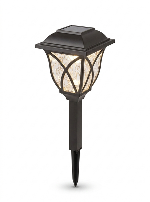 SolarGlow solar pathway light — studio white