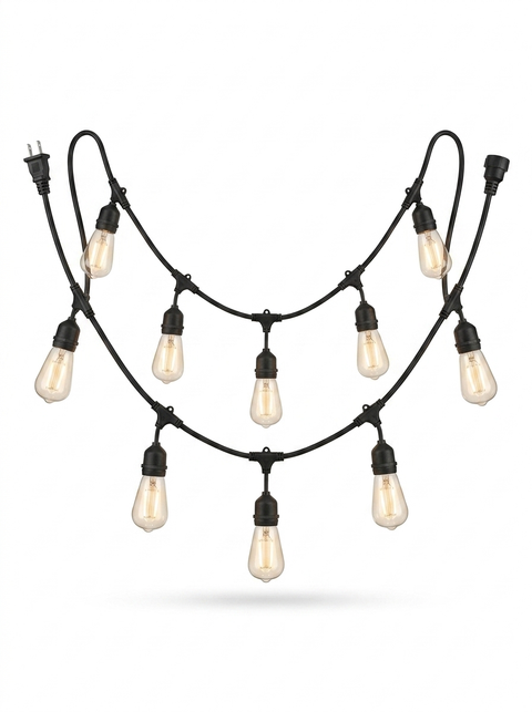 Outdoor String Lights with Edison Bulbs — studio white