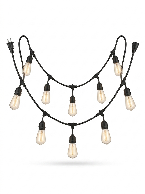 Outdoor String Lights with Edison Bulbs — studio white