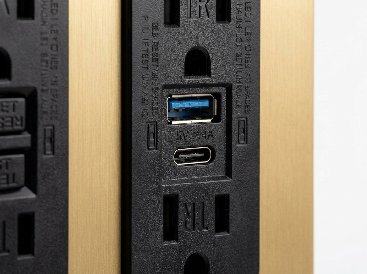 Voss USB-A and USB-C ports close-up