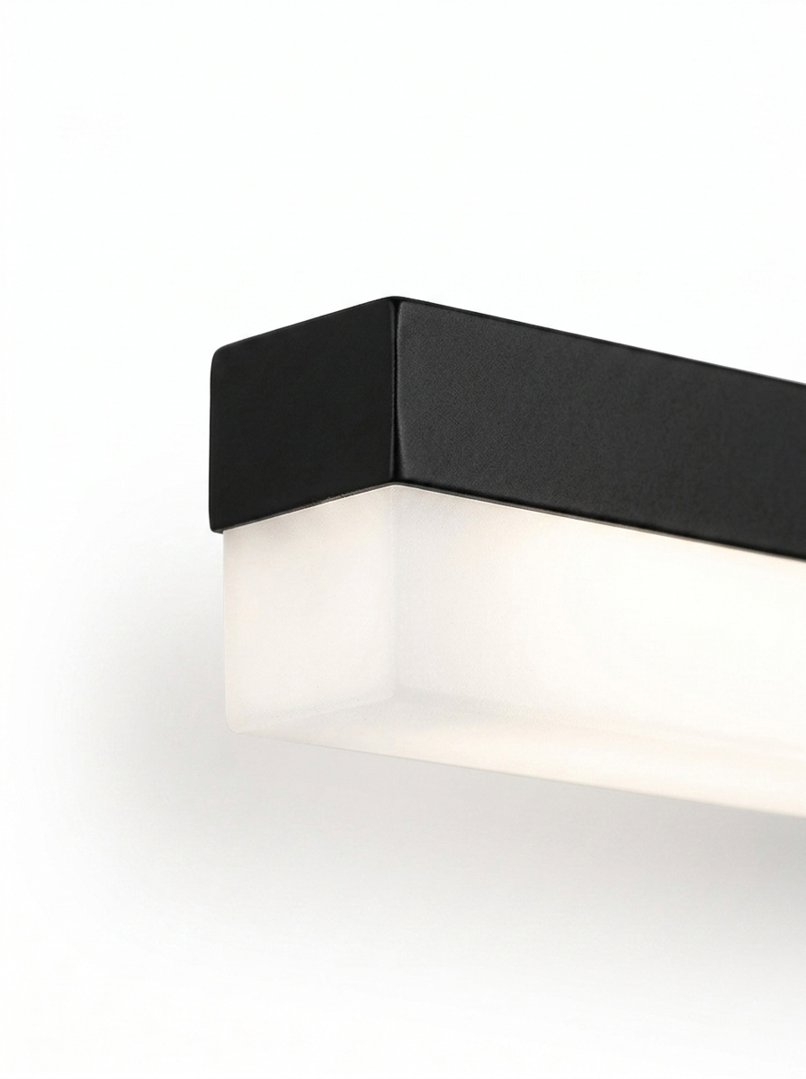 Orla bar end cap and glowing diffuser edge close-up