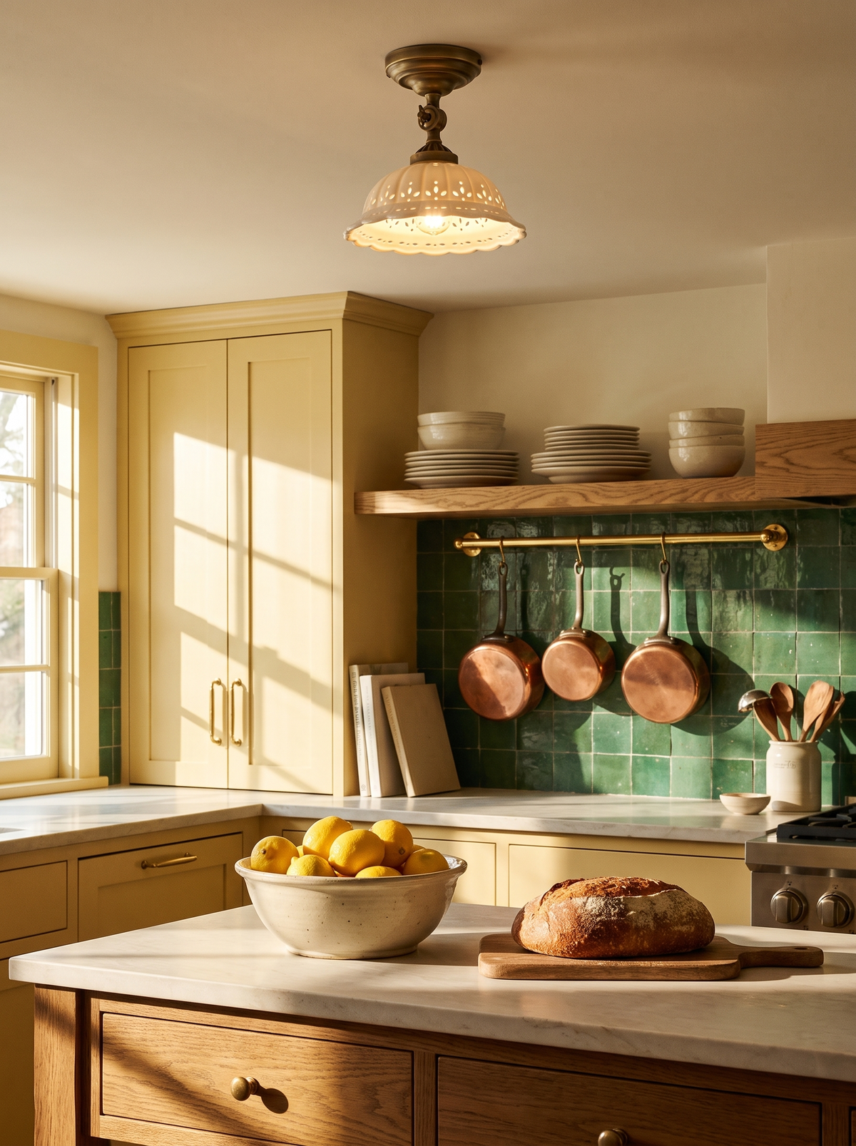 Lifestyle: Colette ceiling light above a kitchen island