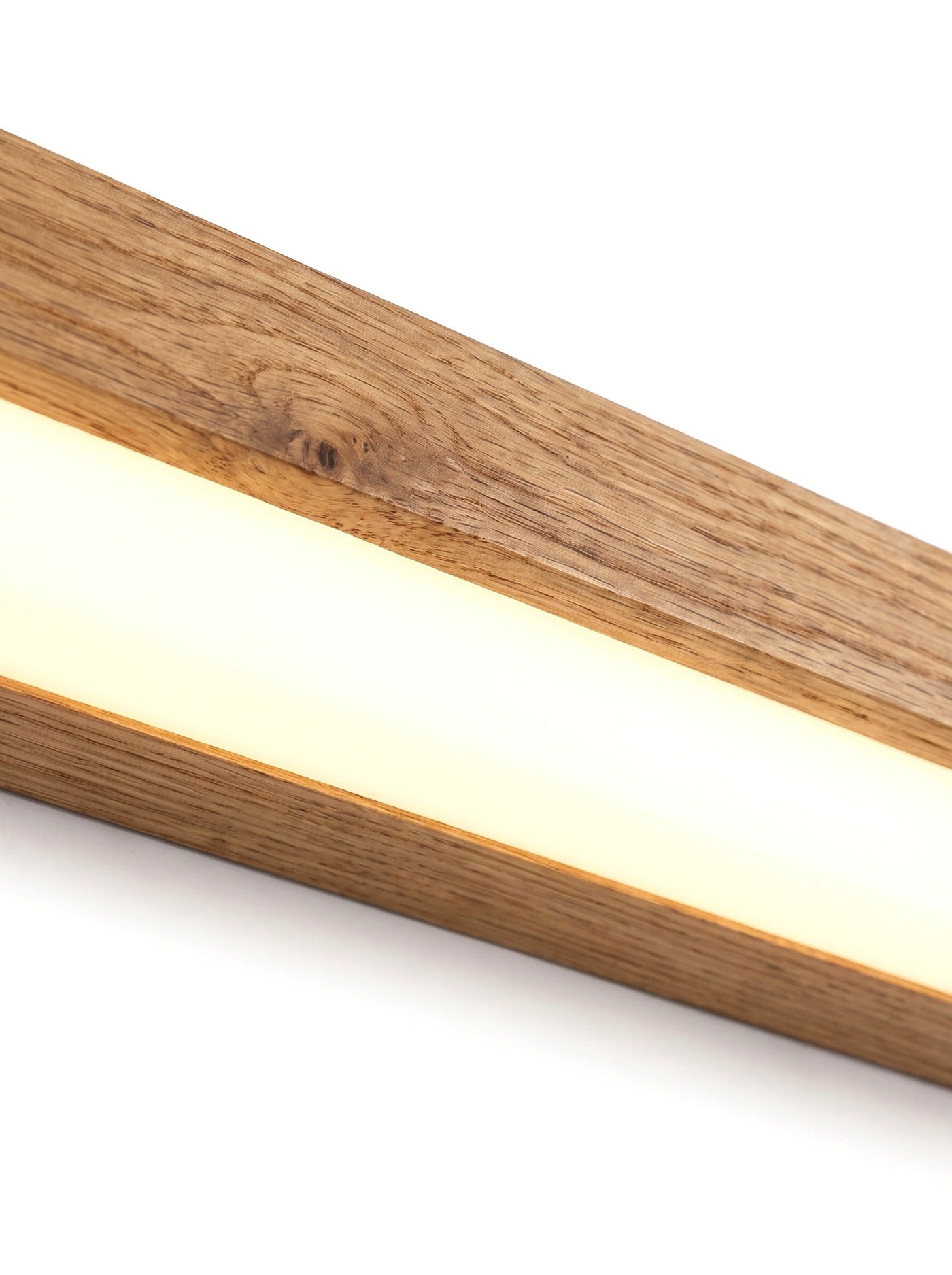Close-up of the frosted diffuser and even warm glow