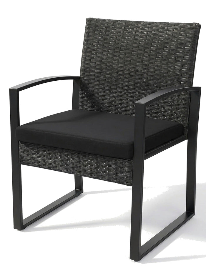 Nero single conversation chair, studio view on white