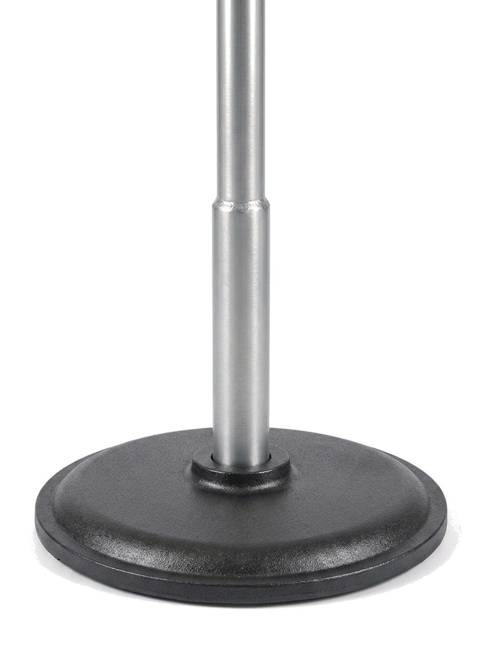 Sera aluminium pole and weighted base, close-up on white