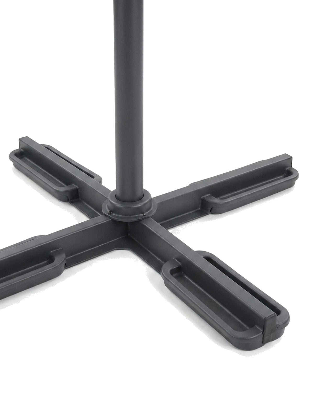 Belvara cross base detail, close-up on white