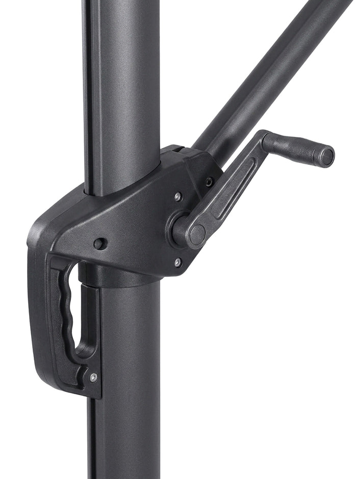 Belvara crank handle mechanism, close-up on white