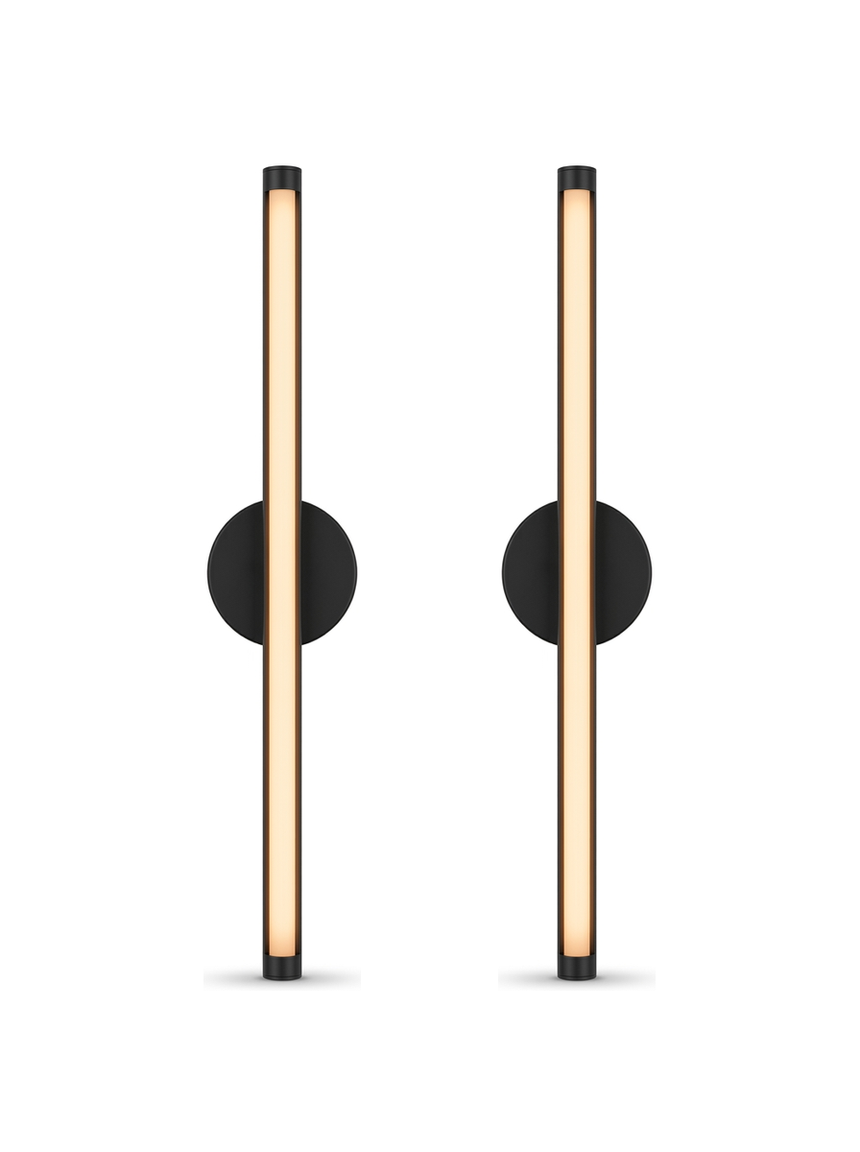 Alfreda Set of 2 Dimmable LED Bath Bar Lights — studio white
