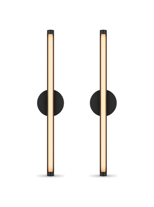 Alfreda Set of 2 Dimmable LED Bath Bar Lights — studio white
