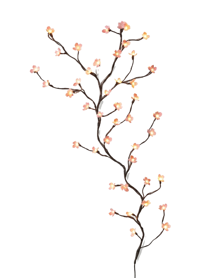 Hana LED lighted branch wall art — studio white