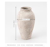 Willa ribbed ceramic vase dimensions diagram